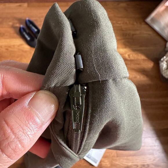 Express Olive Green Crop High Rise Trouser Pants - Picture 9 of 9